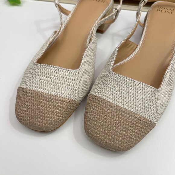Donald J Pliner Woven Slingback Pump in Natural Sand Size 9 - Picture 6 of 9